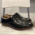 Johnston & Murphy Black Leather Cap Toe Oxford Shoes 15-4705, Size 10.5M