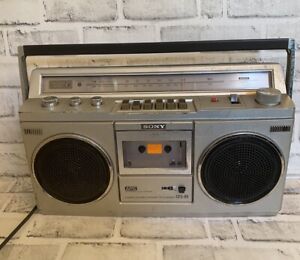 SONY CFS-45 1980’s Radio Cassette Corder BOOMBOX AM/FM Retro Stereo Silver
