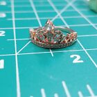 .925 Sterling Silver 14k Rose Gold Plated CZ Crown Size 6 Stackable Ring