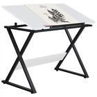 Art Desk Drafting Table Craft Work Station Drawing Desk w/Adjustable Tabletop