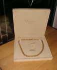 BEAUTIFUL VERONESE 925 18k YELLOW GOLD ON STERLING REVERSIBLE BYZANTINE NECKLACE