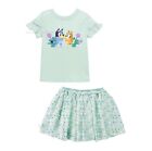 BLUEY Disney Girls Shirt Skirt Set Size 3T 4T Toddler 3 4 Summer Outfit Dress