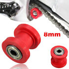 Red 8mm Chain Roller Slider Tensioner Guide Pulley Dirt Pit For Bike Motorcycle (For: Bultaco)