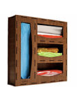 High Quality Wood Ziplock Bag Storage Organizer for Kitchen Drawer or Wall Mount