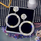 925 Sterling Silver CZ Stud Earrings Cubic Zirconia Women Pearl Jewelry Gift US