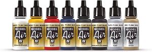 Vallejo Model Air Acrylic Hobby Paints : 17ml Bottles For Airbrushing & Brushing