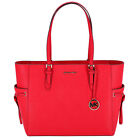 Michael Kors Gilly Drawstring Large Top Zip Tote Bright Red Saffiano Leather