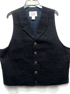 BLACK Frontier Classics Old West Victorian 1883 style mens single breasted vest