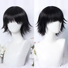 スナイパー仮面 Anime Cosplay Wig Heat Resistant Short black Curly Synthetic Men Hair