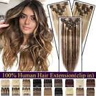 CLEARANCE Clip In 100% Real Human Remy Hair Extensions Full Head Highlight LONG