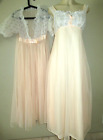 Vintage Radcliffe Double chiffon Nightgown & Robe Peignoir Set Size P peach