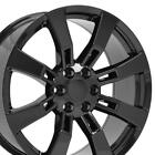 22 inch Wheels SET Fit Cadillac Escalade Yukon Tahoe CA82 Black 5409 Rims 22x9