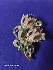 Rare Vintage Coro Duette Statement Brooch Signed Gold Tone Exceptional Piece