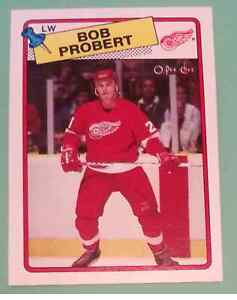 1988-89 OPC O-Pee-Chee Hockey #181 Bob Probert RC Set Break High Grade Mint