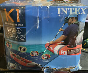 🌍 Intex Excursion Pro K1,One Person Fishing Kayak,Damaged Box ‼️