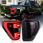 Smoked LED Tail Lights Assembly for 21-23 Ford F150 F-150 XLT 4X4 w/ Blind Spot