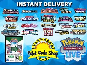 NEW Pokemon Live Online Booster Codes PTCGL ~ SV SwSh XY Code ~ INSTANT QR EMAIL