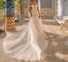 Mermaid Wedding Dress Detachable Train Sweetheart Sleeveless Applique Bride Gown
