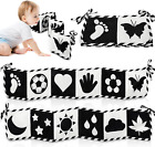 Black and White High Contrast Baby Toys 0-3 3-6 Months, Tummy Time Toys, Newborn