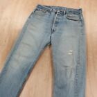 vtg 90s usa made LEVI's 501 red tab denim jeans 34x30 tag faded distressed