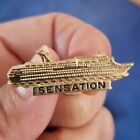 Carnival Cruise Ship PIN 'SENSATION' collectible model gold tone hat shirt pin