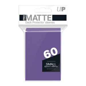 Ultra Pro Gaming SMALL Size Deck Protector Sleeves PRO MATTE PURPLE - 60 Ct Pack