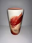 Starbucks Matte Pink Pinecone Ceramic Coffee Tumbler 12oz Tall Travel Cup W/ Lid