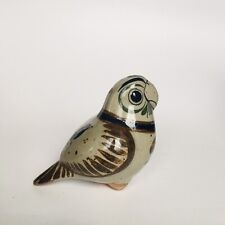 Tonala Mexican Hand Painted Pottery Vintage Fat Bird Figurine 3.25
