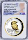 2021 Australia GILT HIGH RELIEF 2oz Silver Kookaburra $2 Coin NGC PF69 FR