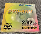 Optodisc 2.92GB Mini DVD-RAM 8cm Blank Media Double-Sided In Removable cartridge