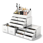 Makeup Cosmetic Organizer Storage Drawers Display Boxes Case with 12 Drawers (Wh