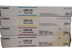 Genuine Canon GPR-56 Black Cyan Magenta Yellow Toner Cartridges (1 Set)