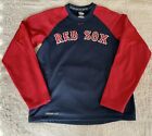Boston Red Sox Sweater Adult Small Blue Nike Therma Fit Pullover Center Swoosh