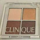 CLINIQUE All About Eye Shadow Quad 4 COLORS 03 MORNING JAVA .11oz 3.2g Travel Sz