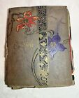 Antique Scrape book. Antique Card Collection. 19th Century. FULL. Mailed Cards