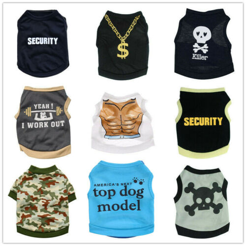9 PCS Lot for Boy Dog Shirt Male Pet Clothes Cat Puppy Vest Clothing XS S M L