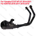 For YAMAHA MT-07 MT07 FZ-07 2014-2021 XSR700 16-19 Exhaust Full System w Baffle