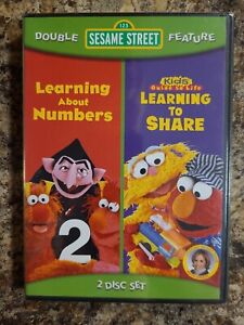 Sesame Street DVD Double Feature: Learning About Numbers / Learning To Share NEW