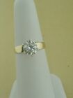 14K Solitaire engagement Ring , 14K Gold wedding Ring Anillo de compromiso 14K