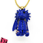 New Fashion Women Blue Rhinestone Western Dragon Crystal Pendant Chain Necklace