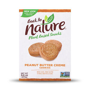 New ListingBack to Nature Peanut Butter Creme Cookies, Non-GMO Project Verified, Kosher, 9