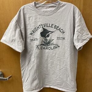 Wrightsville Beach North Carolina Marlin Graphic T Shirt Size Large