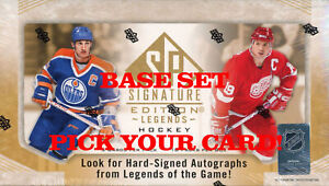 2020-21 Upper Deck SP Signature Edition Legends Hockey Base Cards Singles U-Pick