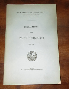 GEOLOGY MINERALOGY TIMBER NORTH CAROLINA 1906 REPORT OF THE STATE GEOLOGIST