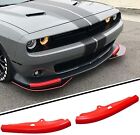 2x Front Bumper Lip Splitter Protector Accessories For 2015+ Dodge Challenger  (For: 2015 Challenger)