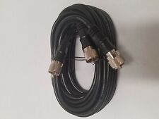 12 foot Black RG59/U Co-Phase Coax CB Radio Dual Antenna Coaxial Cable 12ft
