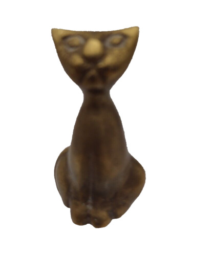 New ListingVintage Mid Century Solid  Brass Cat  1.5 Inches Tall Figurine