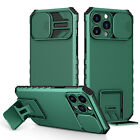For iPhone 15 Pro Max/14/13/12/11 Shockproof Stand Case with Slide Camera Cover