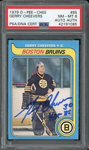 New Listing1979 OPC HOCKEY GERRY CHEEVERS #85 PSA/DNA 8 NM-MT SIGNED BEAUTIFUL CARD! HOF
