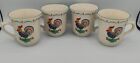 Gibson Rooster Coffee Mugs Set Of Four